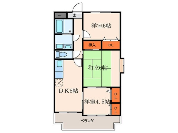 パール北浦の物件間取画像